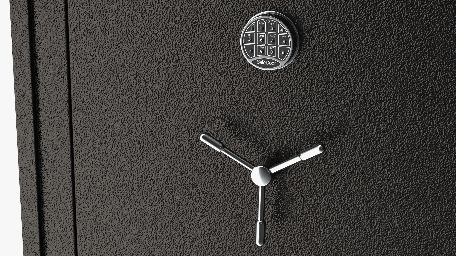 3D Vault Room Door with Digital Code Lock model