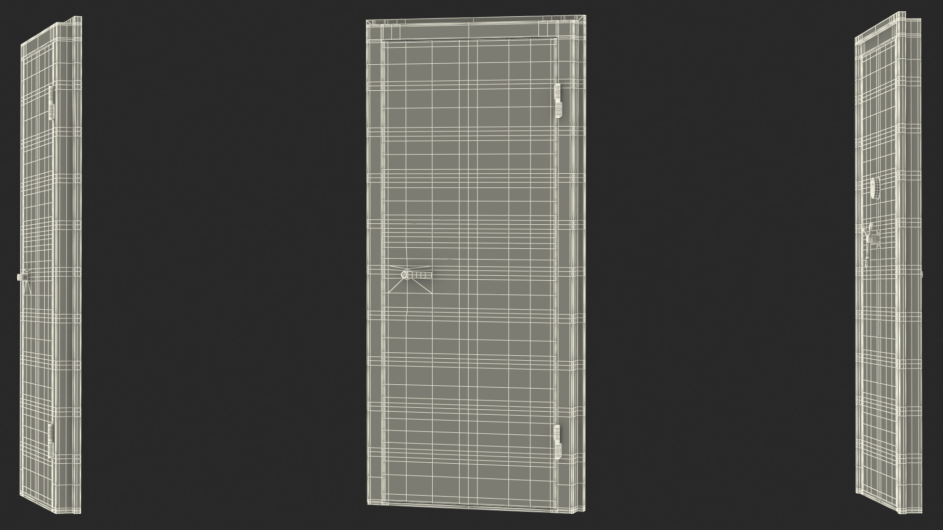3D Vault Room Door with Digital Code Lock model