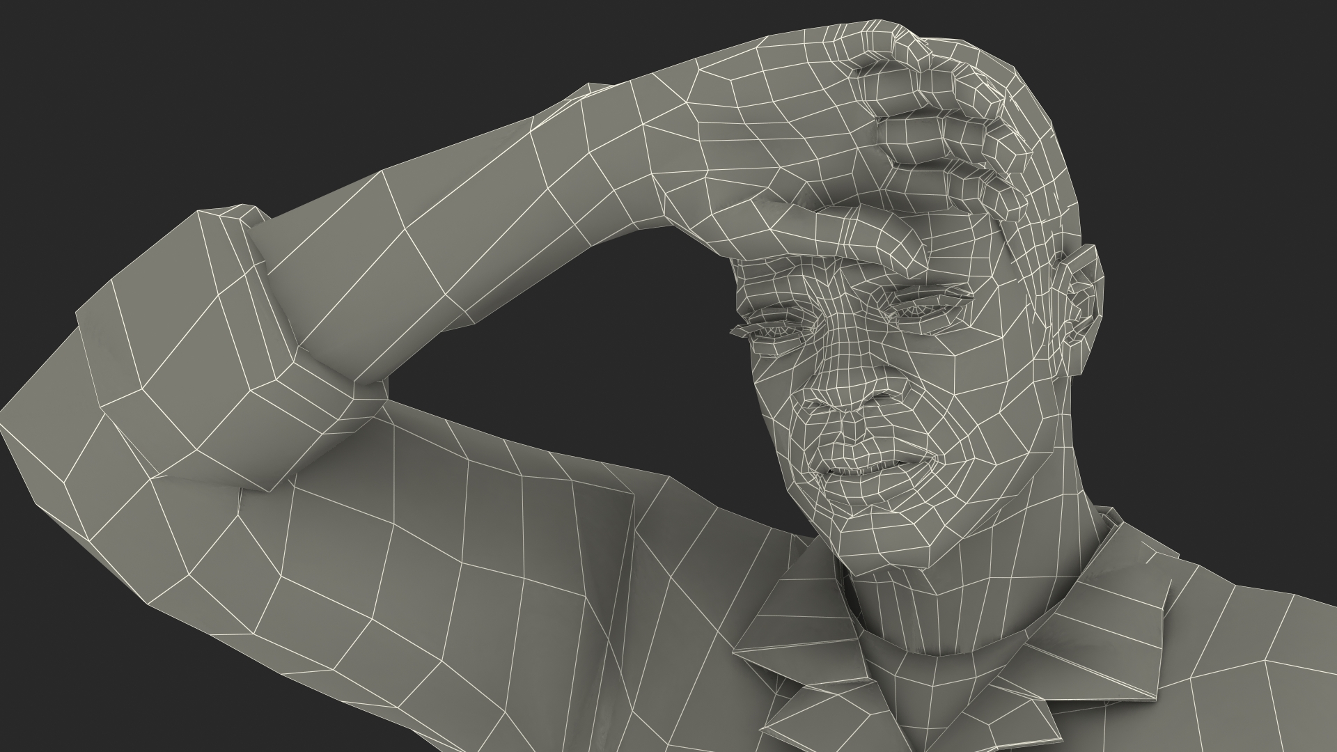 3D Afro American Carpenter model