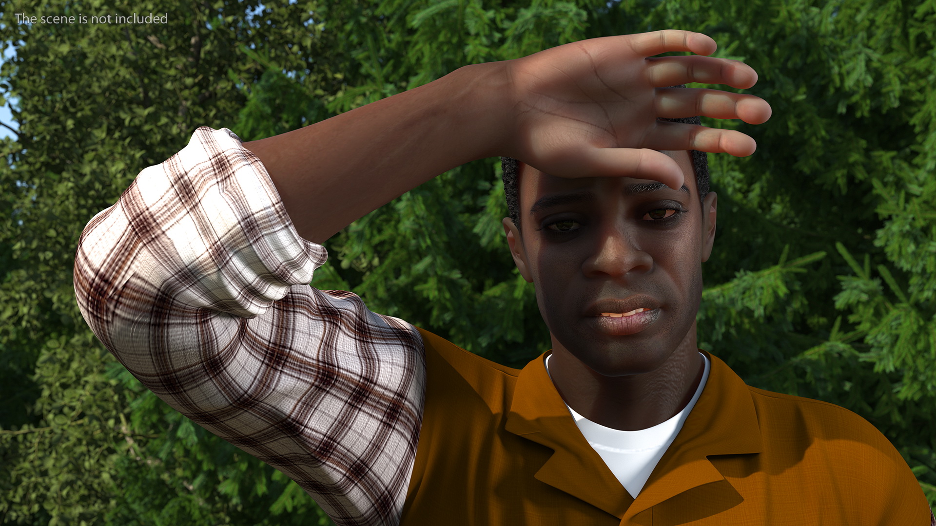 3D Afro American Carpenter model