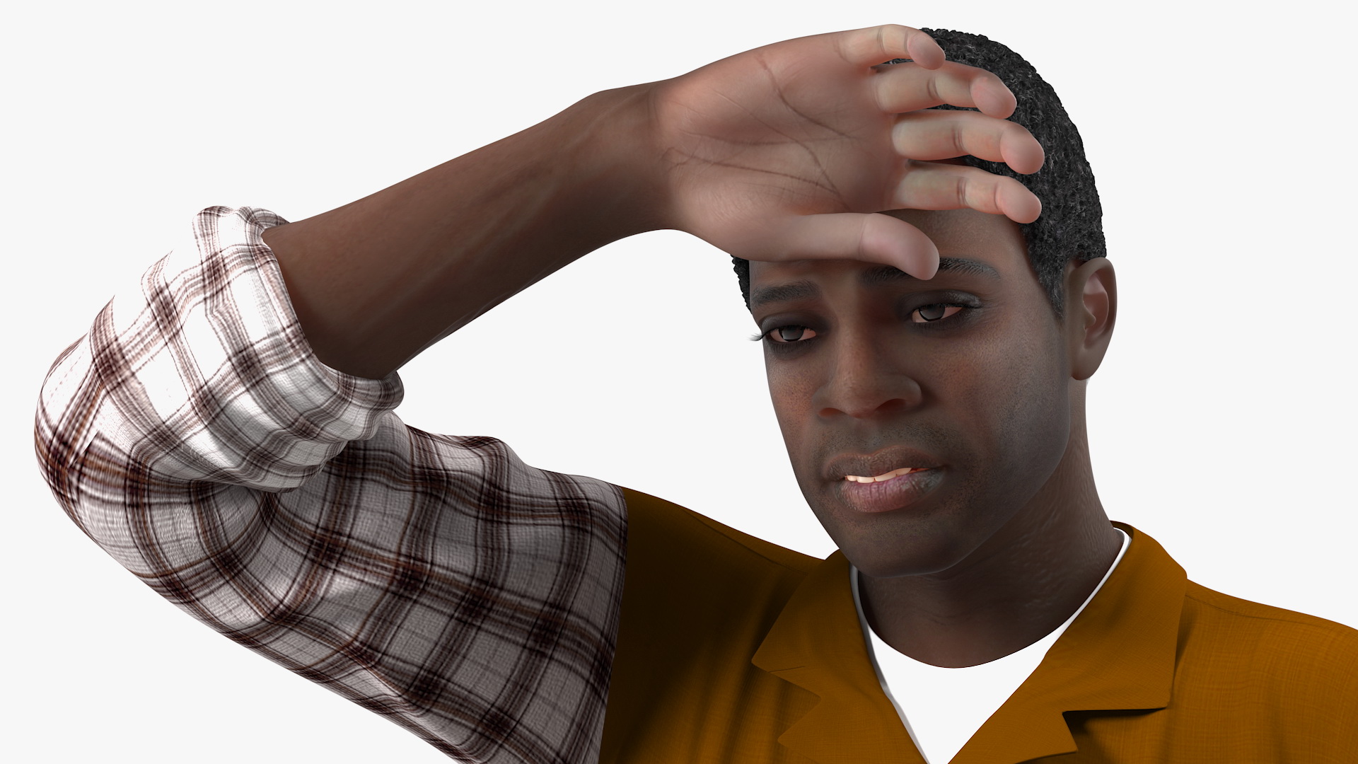 3D Afro American Carpenter model
