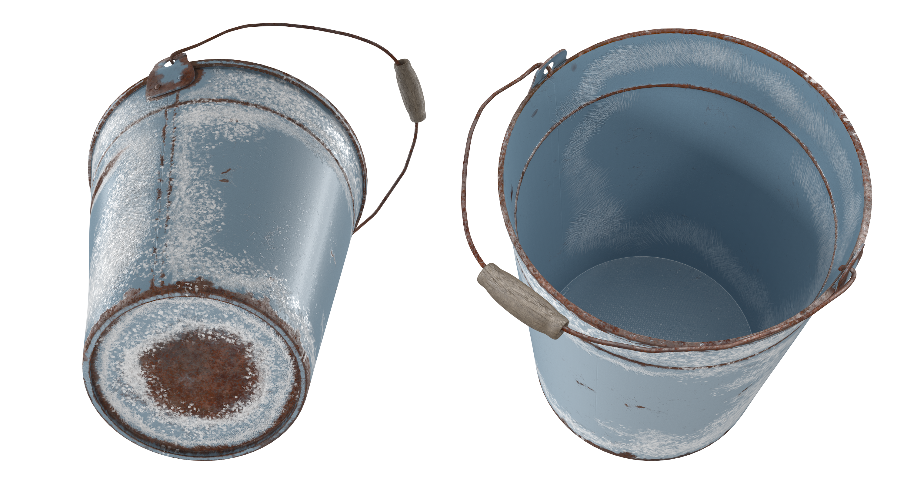 Rusty Bucket 3D Model, view 12