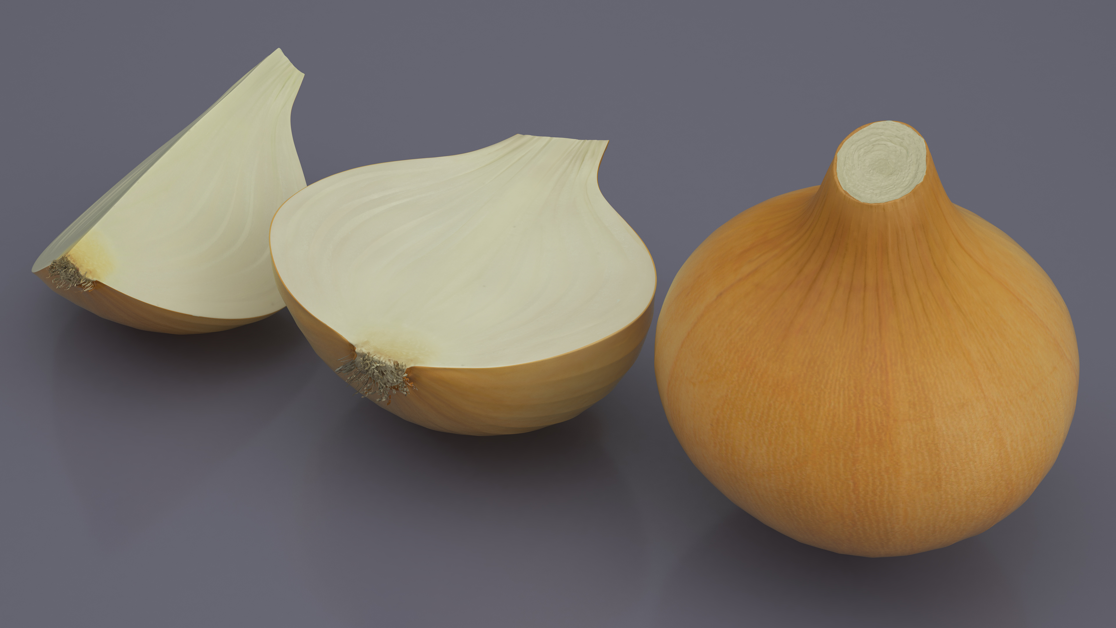 Yellow Onions Fur 3D