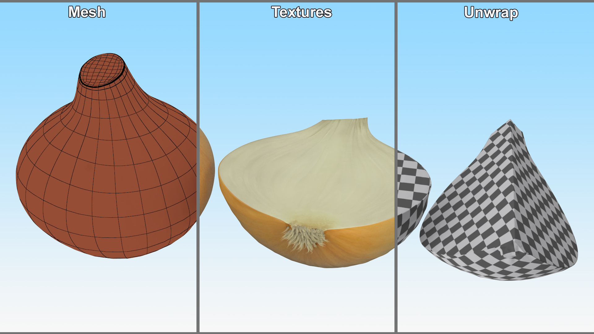 Yellow Onions Fur 3D