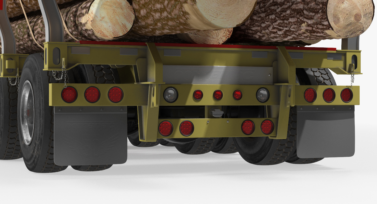 3D Truck with Logging Trailer