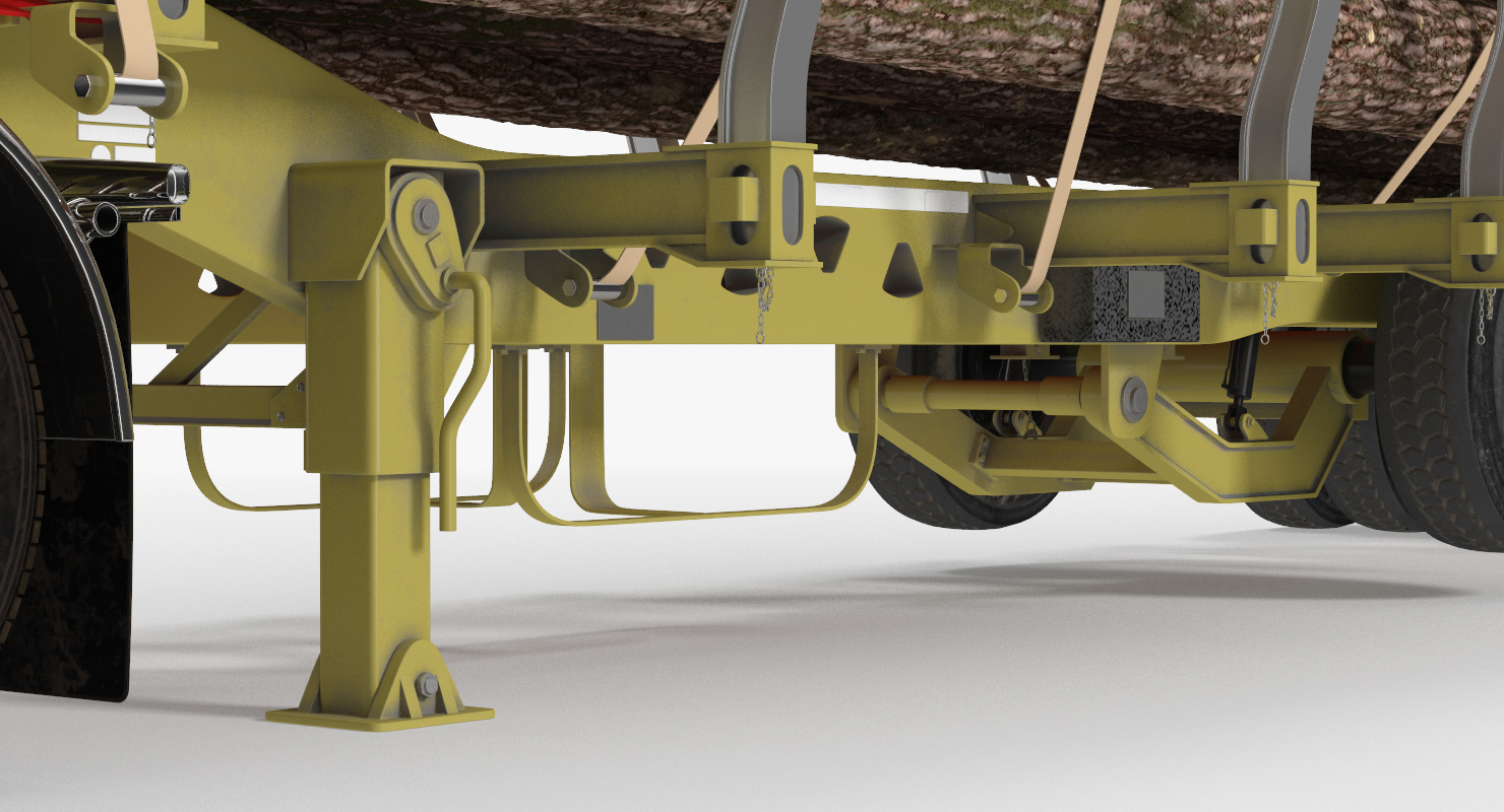 3D Truck with Logging Trailer
