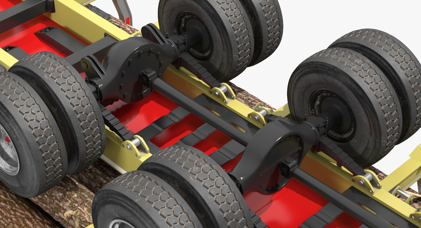 3D Truck with Logging Trailer