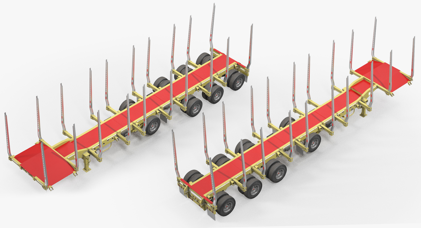 3D Truck with Logging Trailer