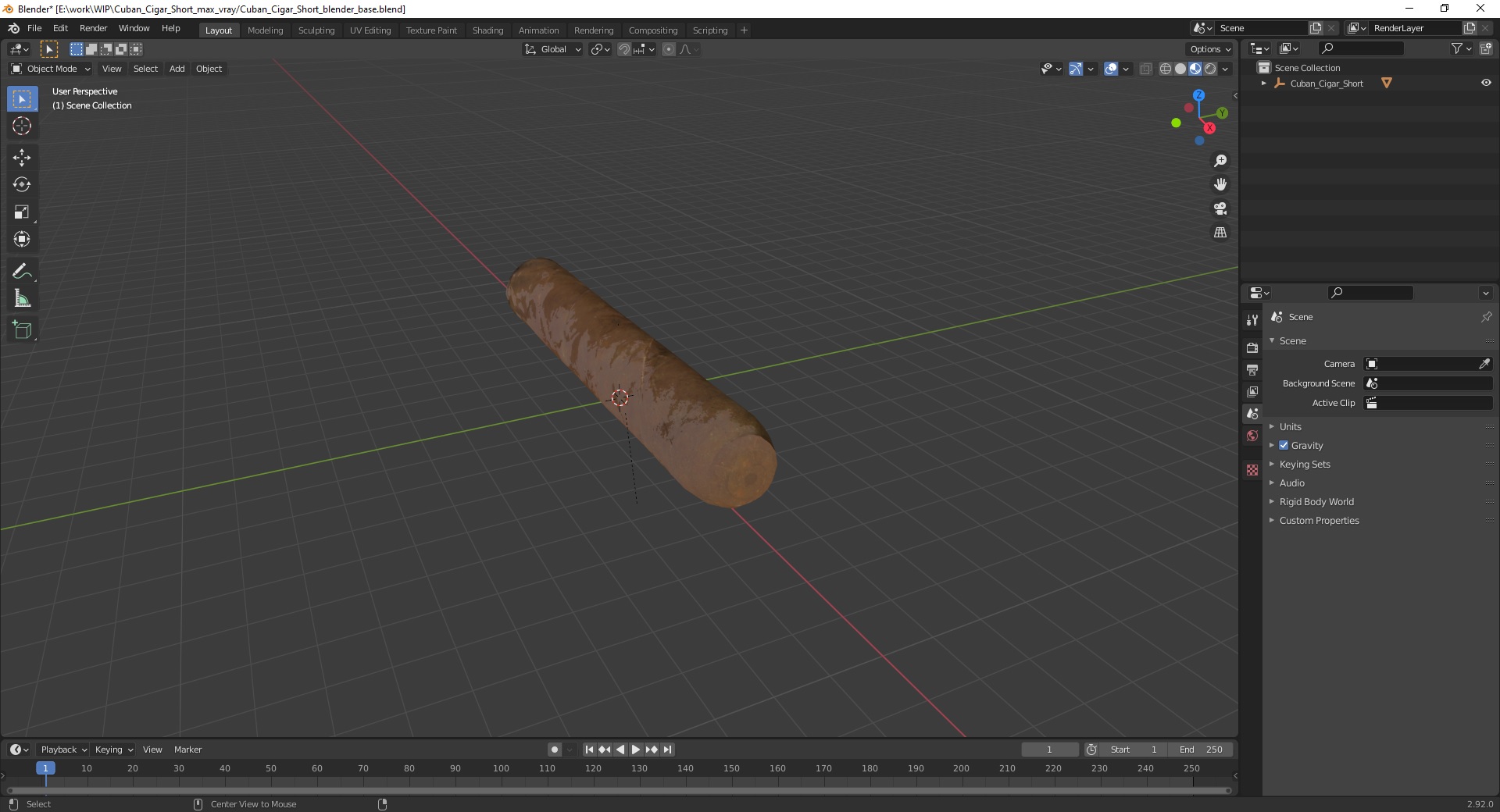 Cuban Cigar Short 3D