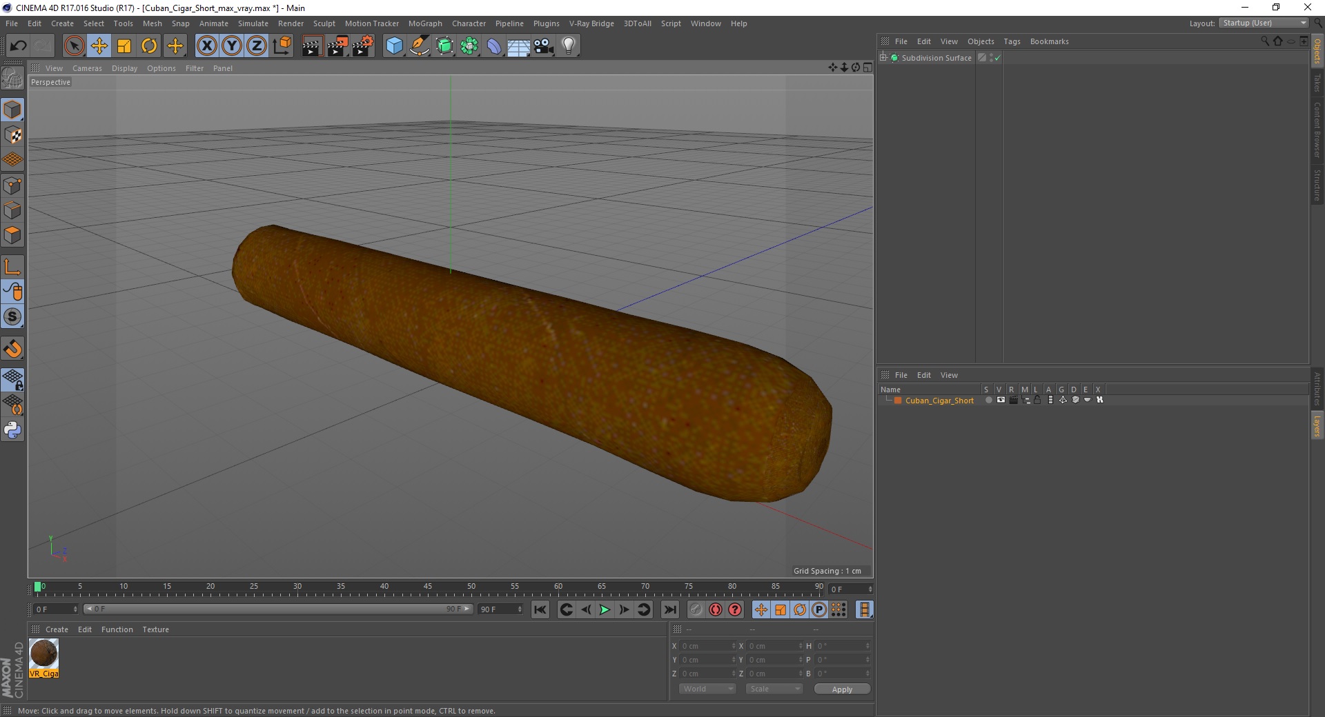Cuban Cigar Short 3D