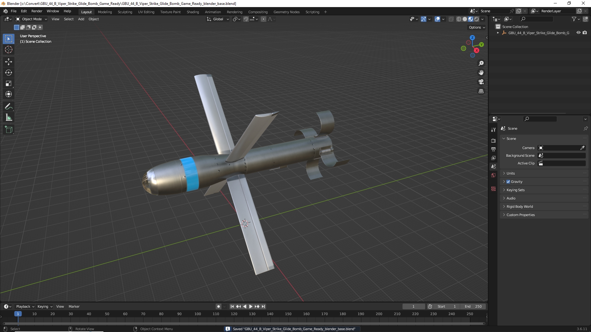 GBU 44 B Viper Strike Glide Bomb Game Ready, view 9