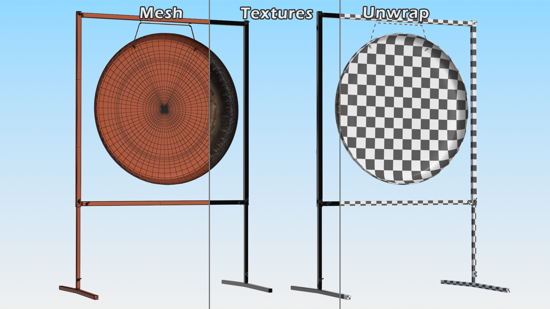 3D model Symphonic Gong 28 inch Square Stand