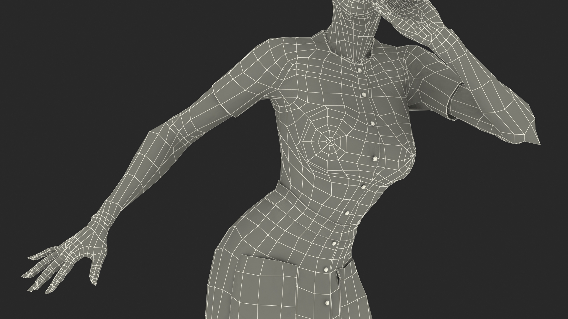 Woman in Nurse Costume 3D