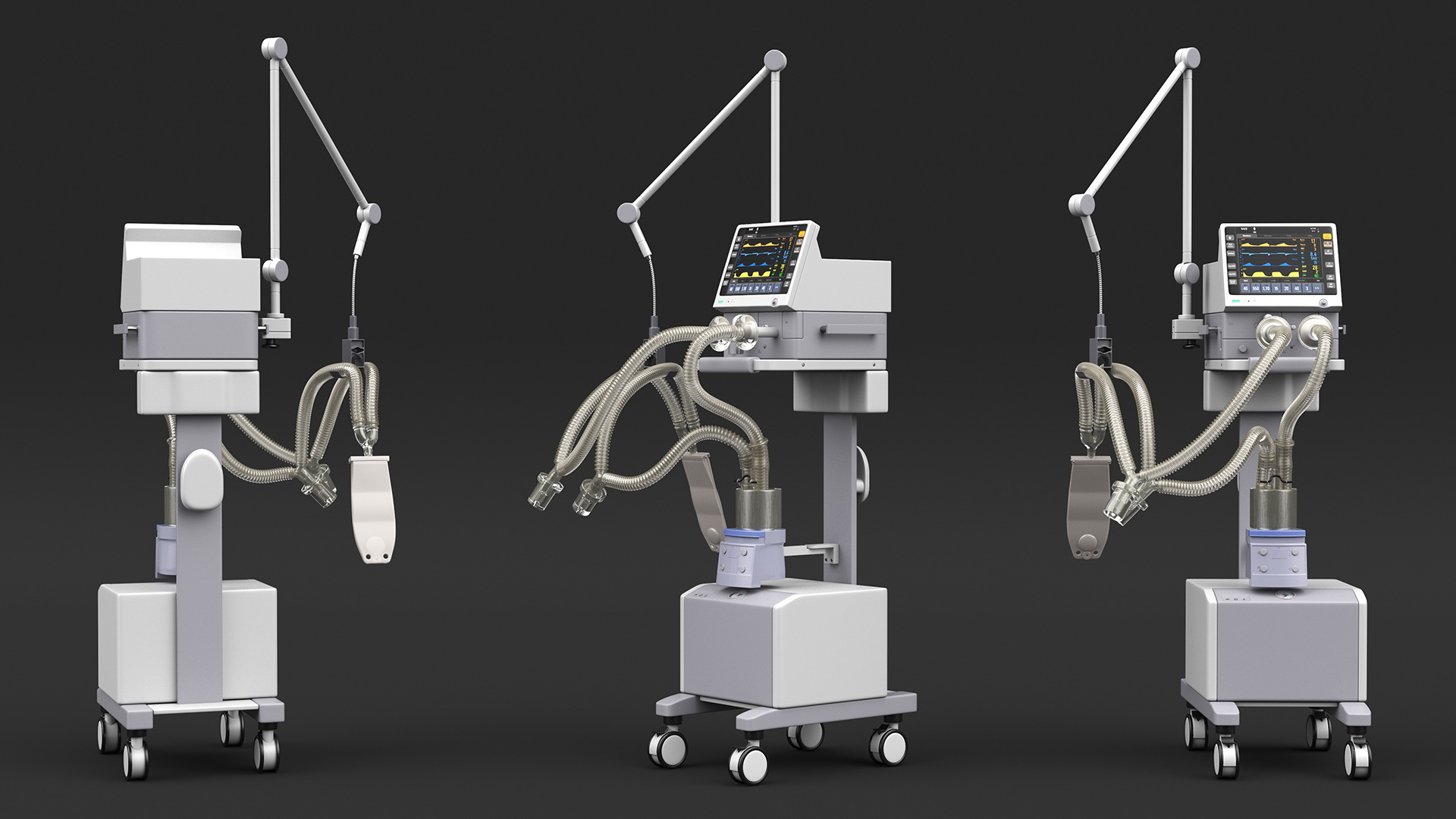 3D Medical Breathing Ventilator model