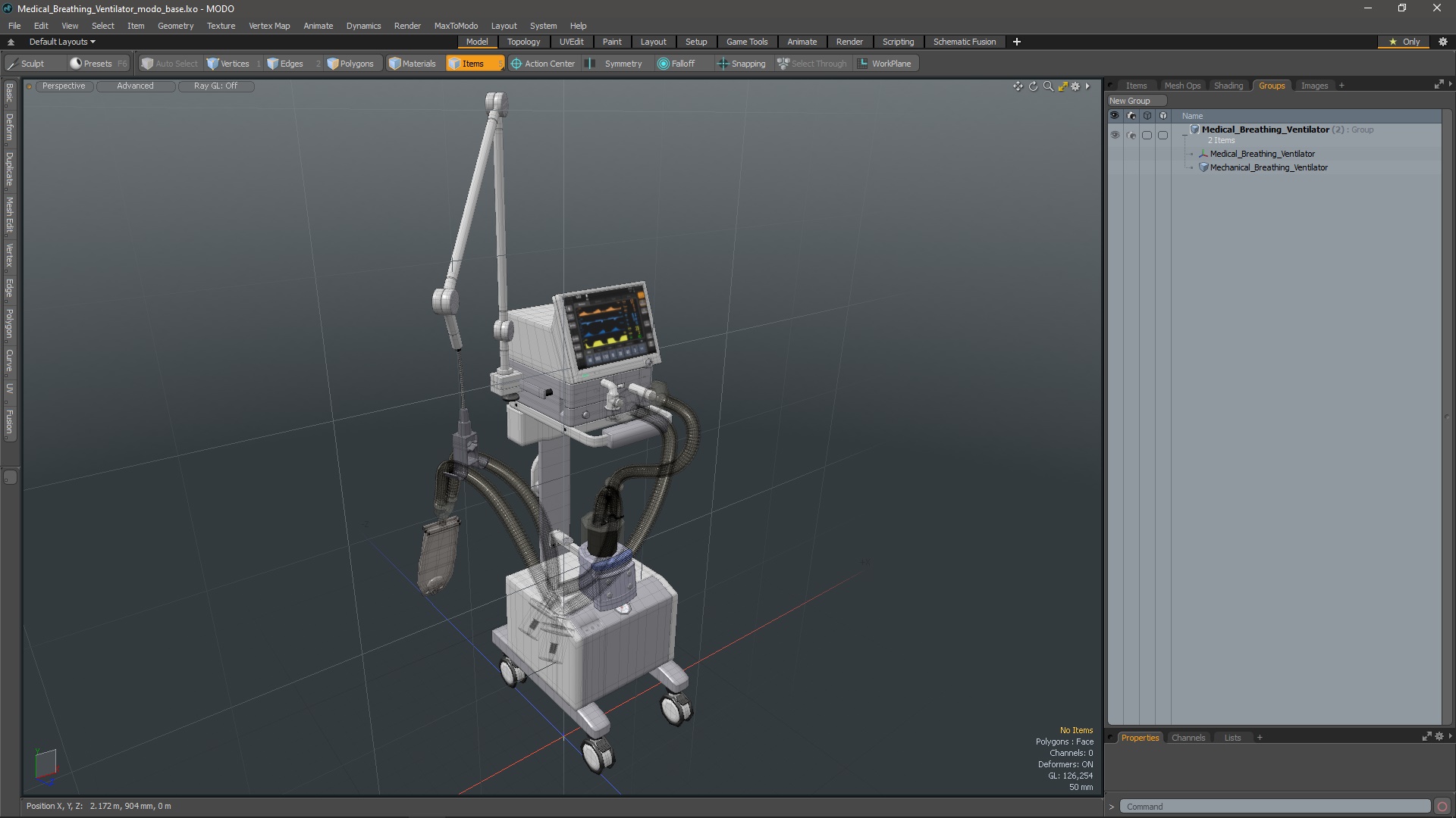 3D Medical Breathing Ventilator model