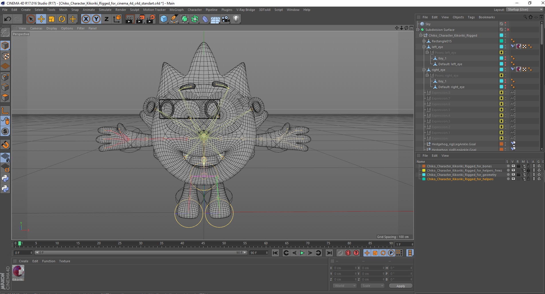 3D model Chiko Character Kikoriki Rigged for Cinema 4D