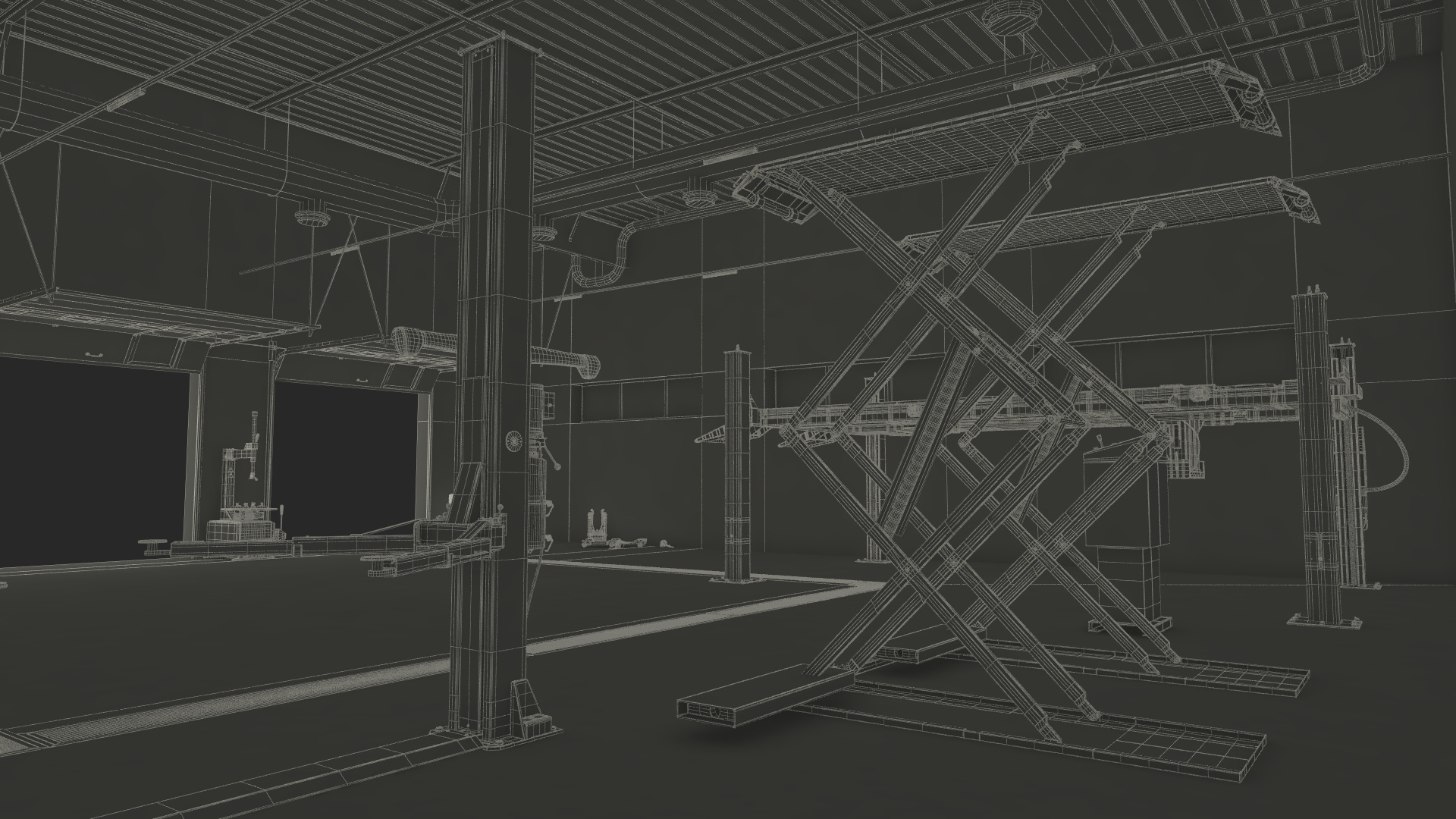 3D model Car Service Building