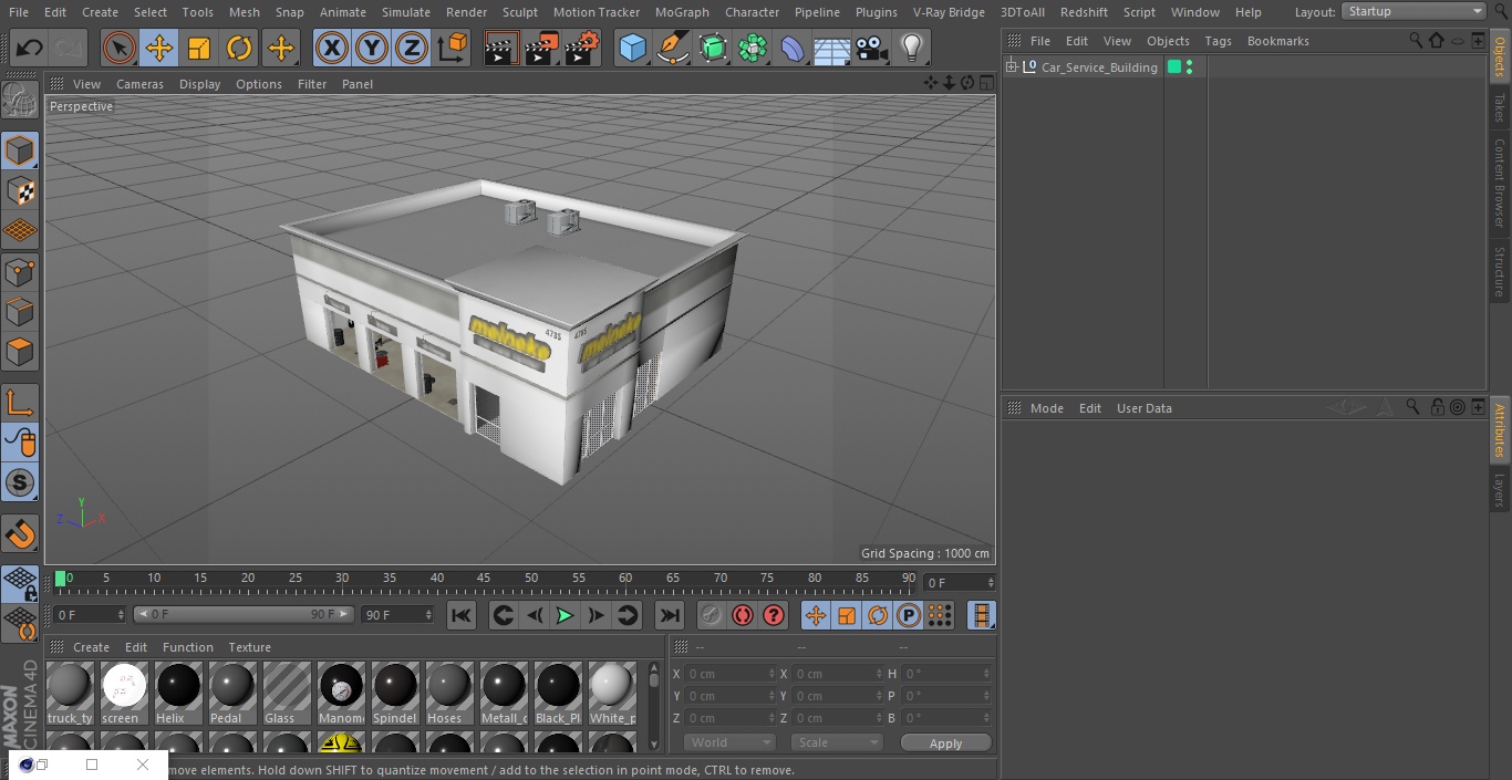 3D model Car Service Building