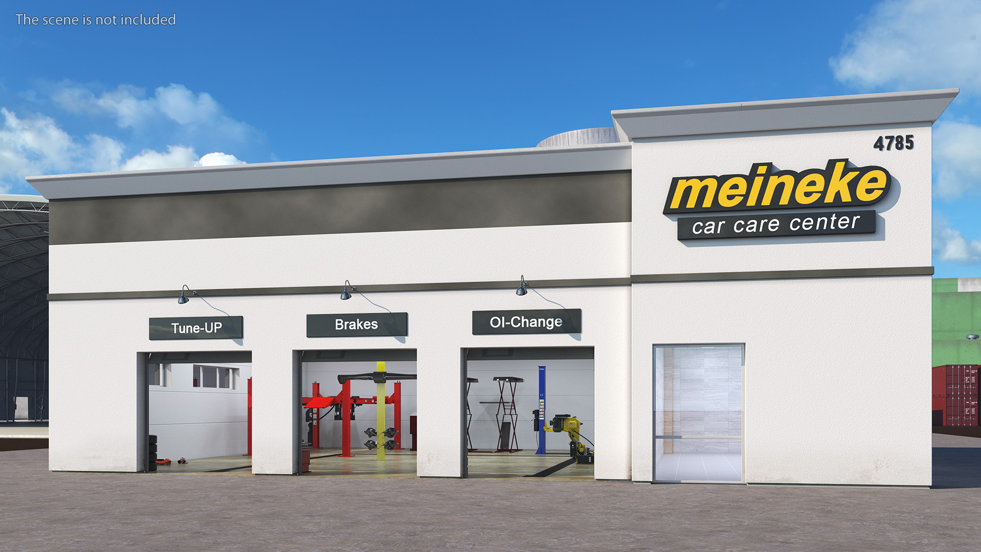 3D model Car Service Building