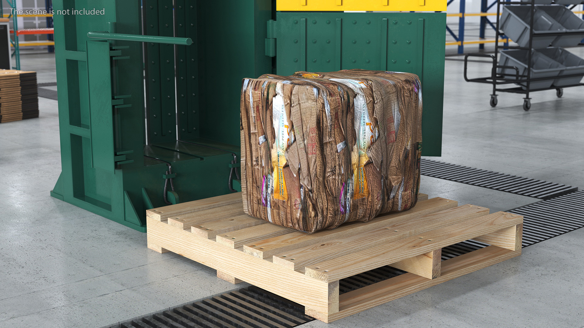 Pressed Cardboard Briquette 3D