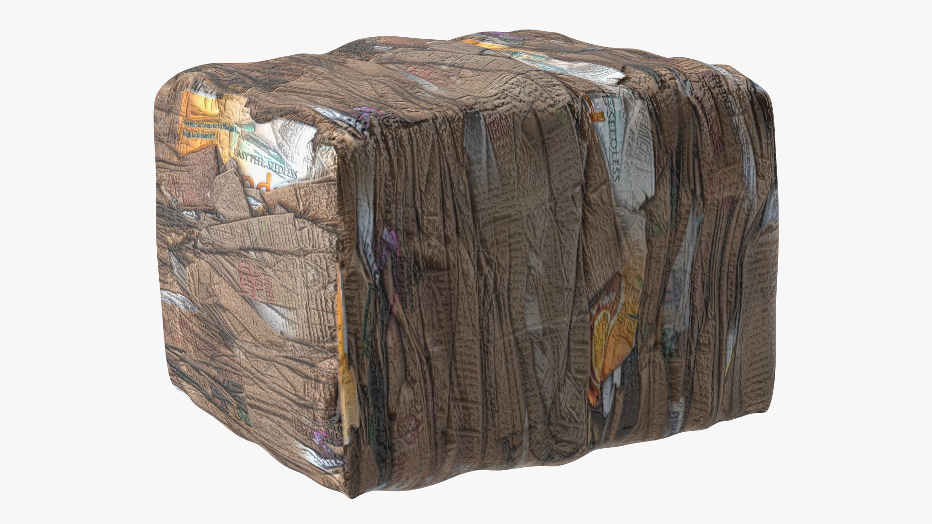 Pressed Cardboard Briquette 3D