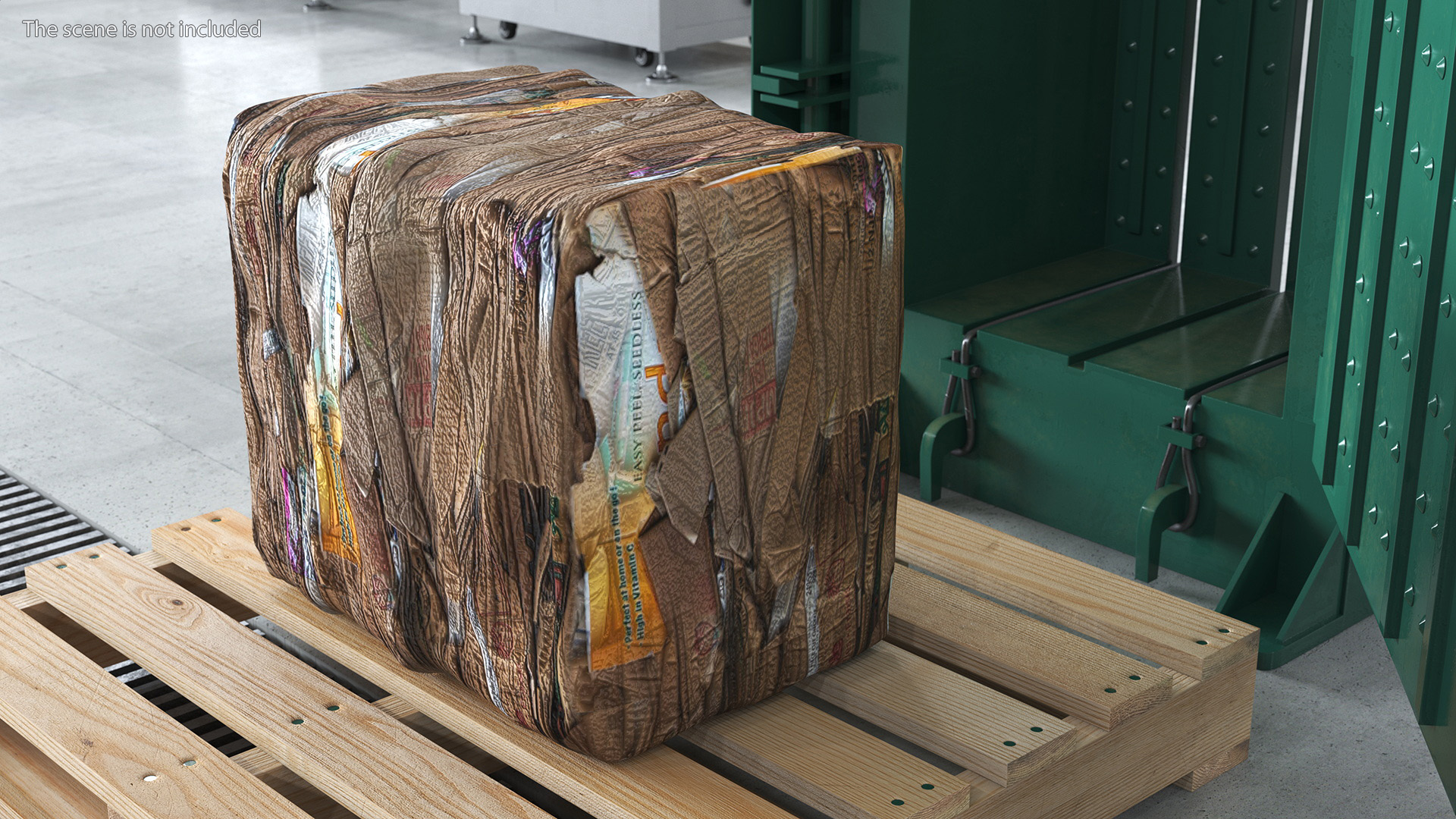 Pressed Cardboard Briquette 3D