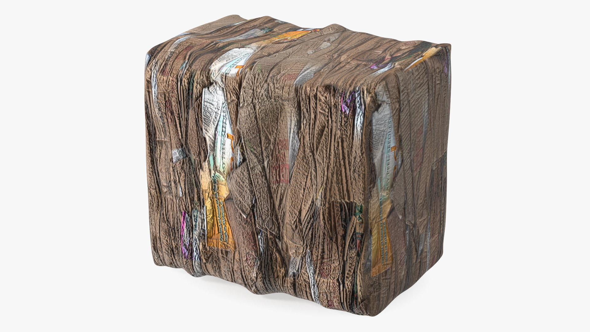 Pressed Cardboard Briquette 3D
