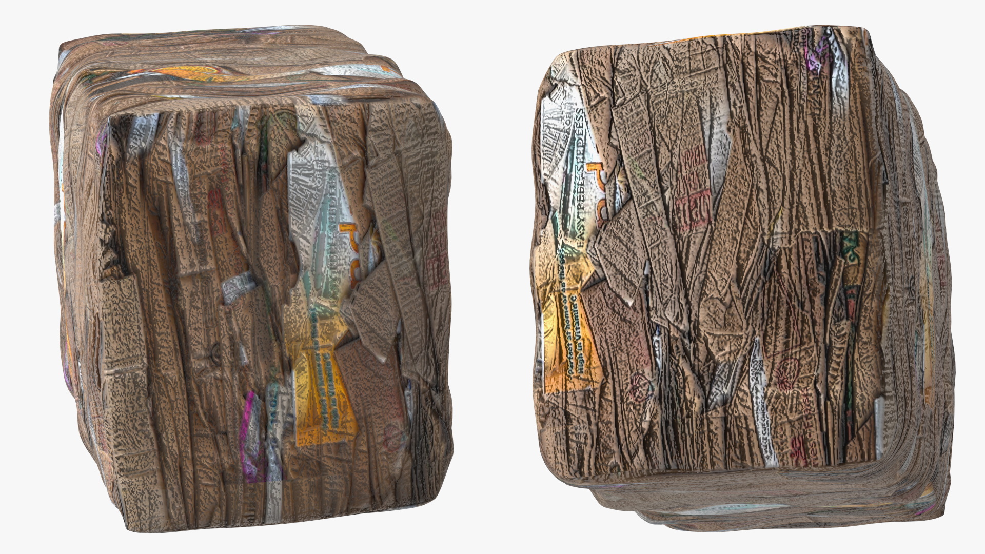 Pressed Cardboard Briquette 3D