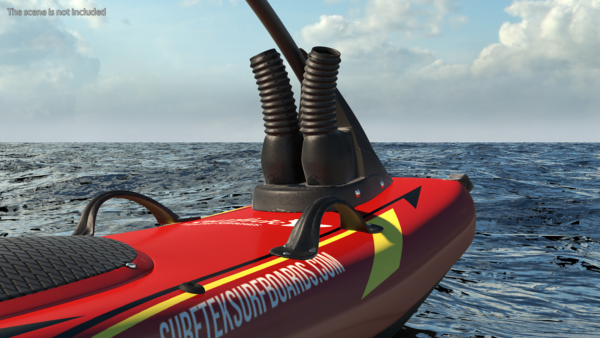 Surftek Aquasurf Jet Surfboard Red 3D model