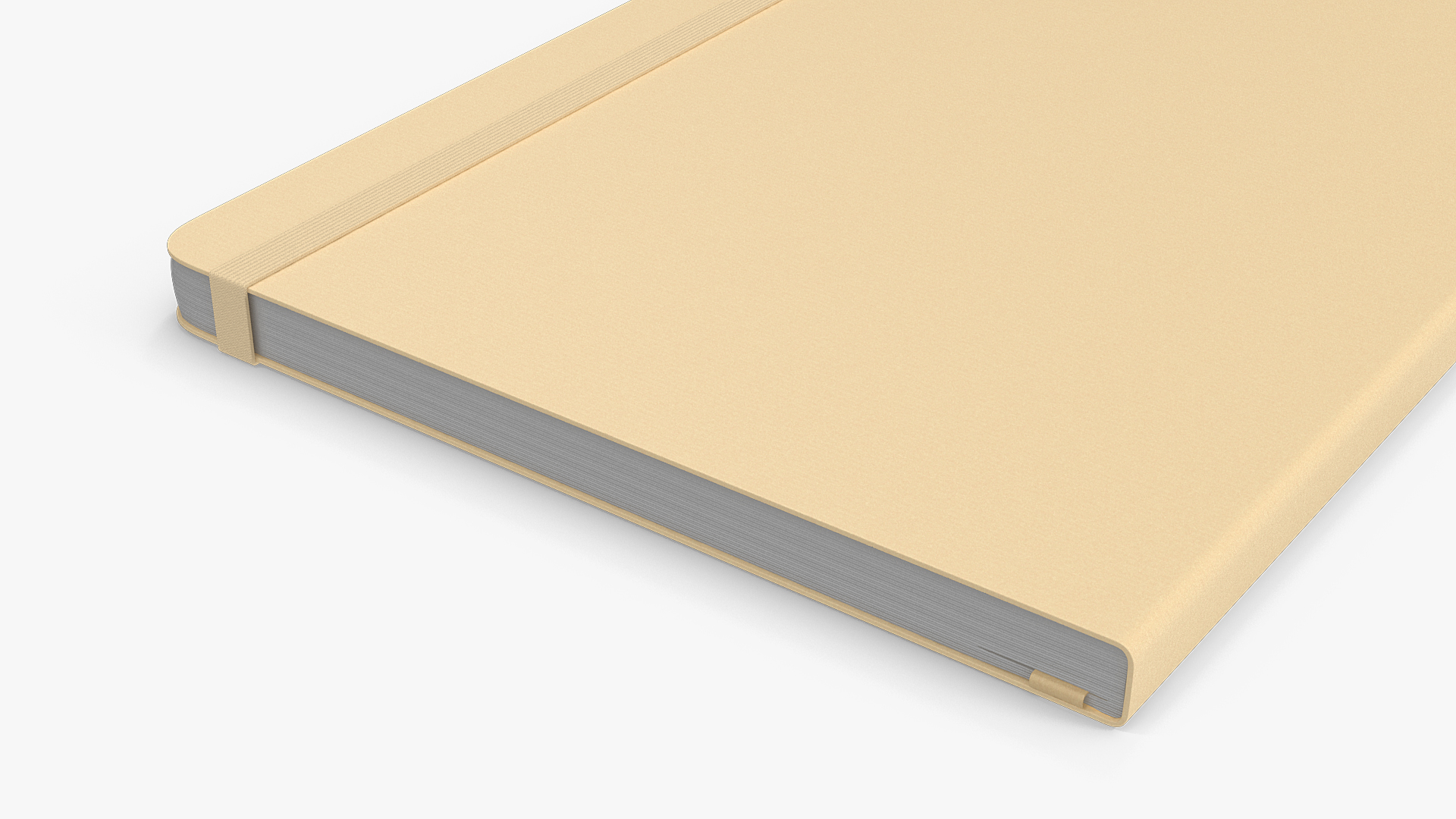 Classic Notebook with Bookmark Yellow 3D