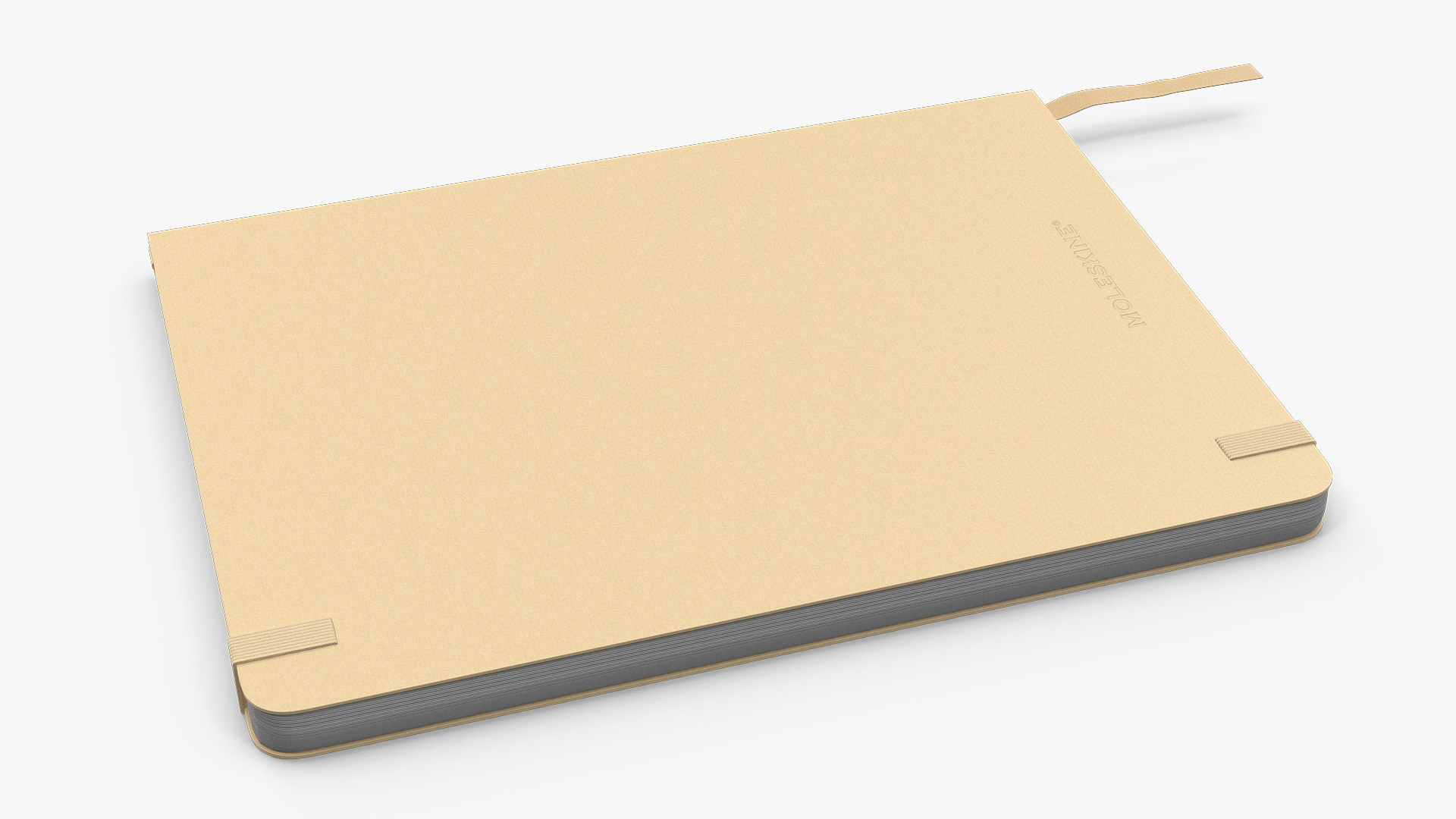 Classic Notebook with Bookmark Yellow 3D