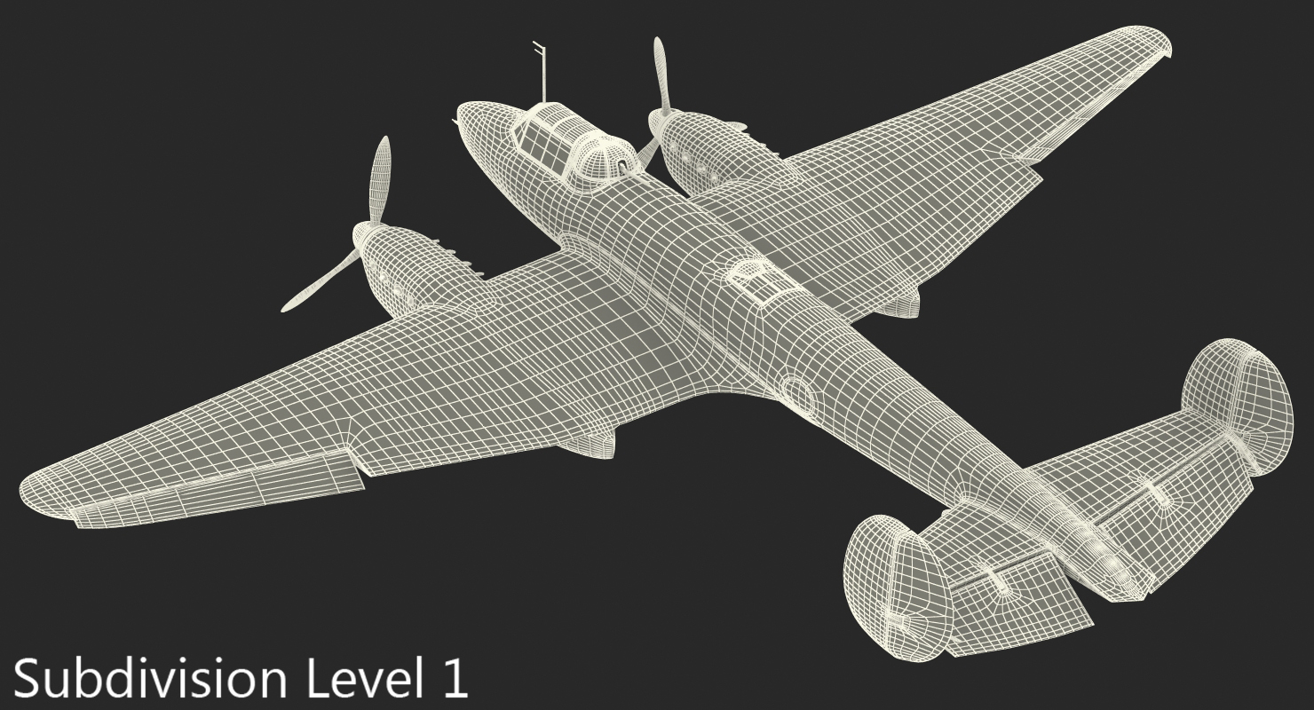 Soviet WWII Light Bomber Petlyakov Pe 2 3D model