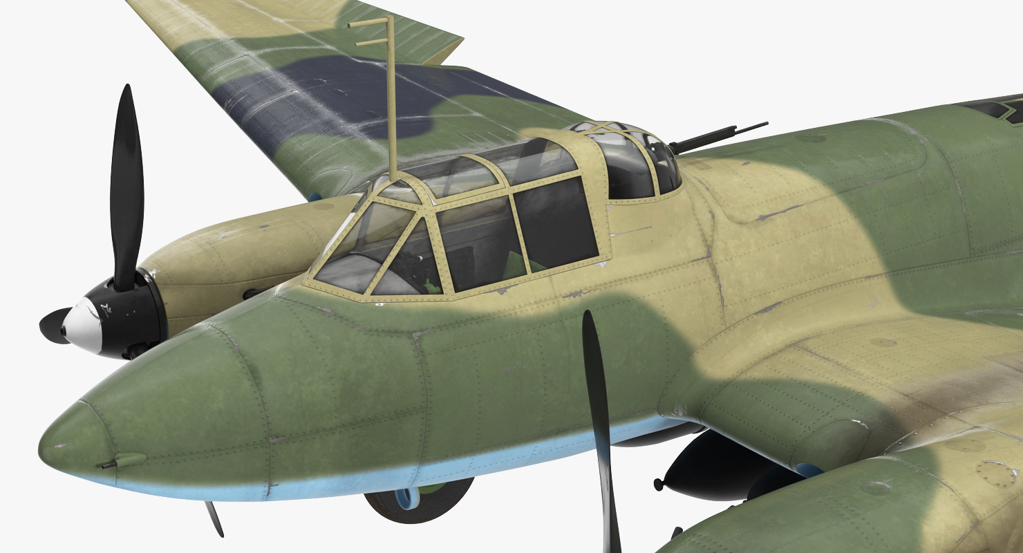 Soviet WWII Light Bomber Petlyakov Pe 2 3D model