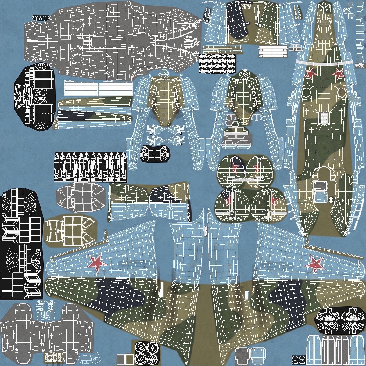 Soviet WWII Light Bomber Petlyakov Pe 2 3D model