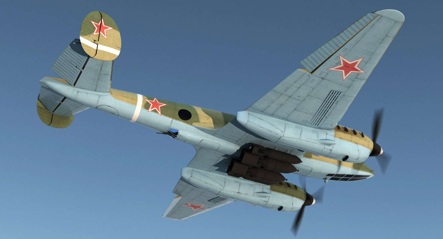 Soviet WWII Light Bomber Petlyakov Pe 2 3D model