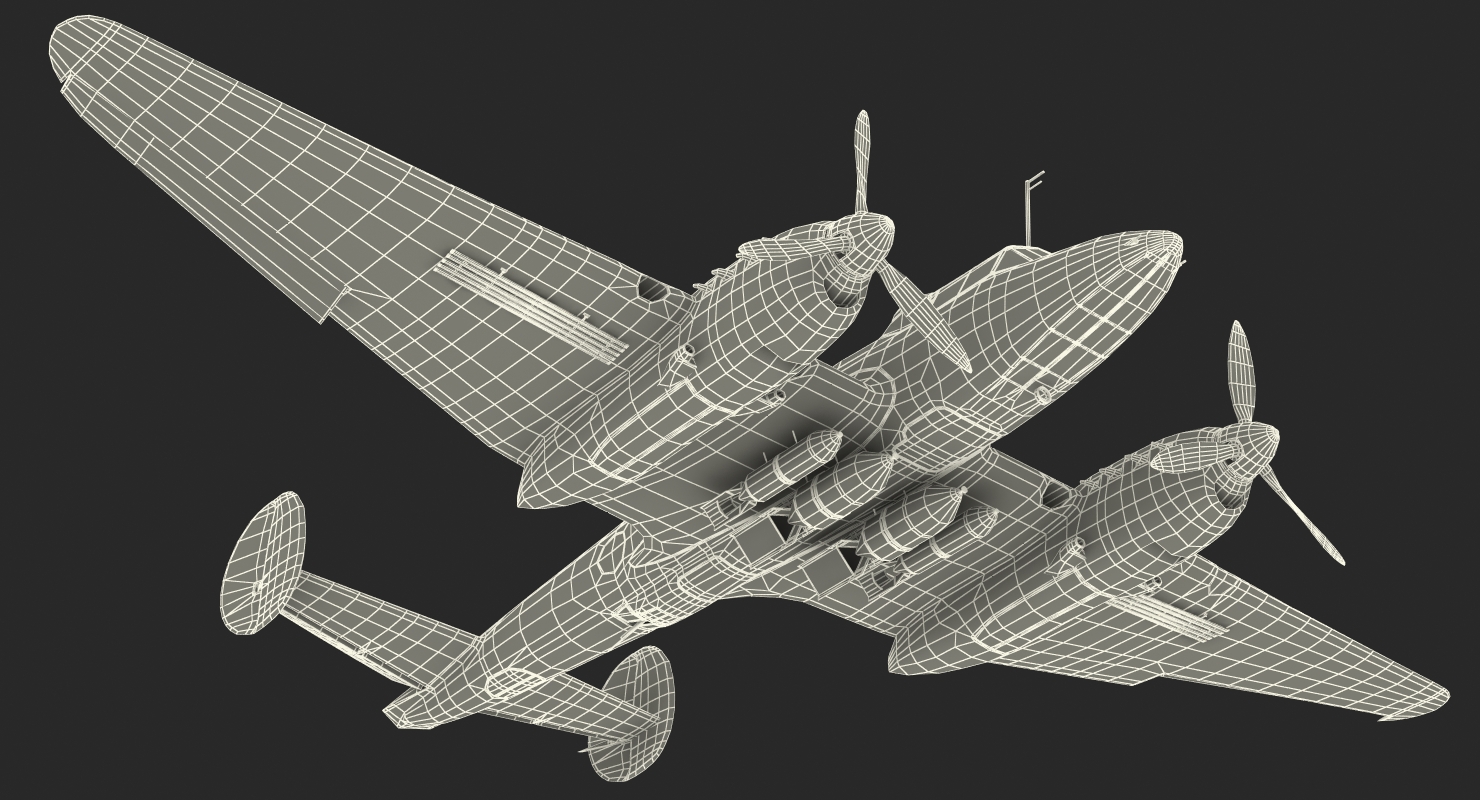 Soviet WWII Light Bomber Petlyakov Pe 2 3D model