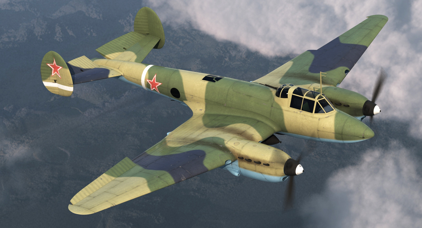 Soviet WWII Light Bomber Petlyakov Pe 2 3D model