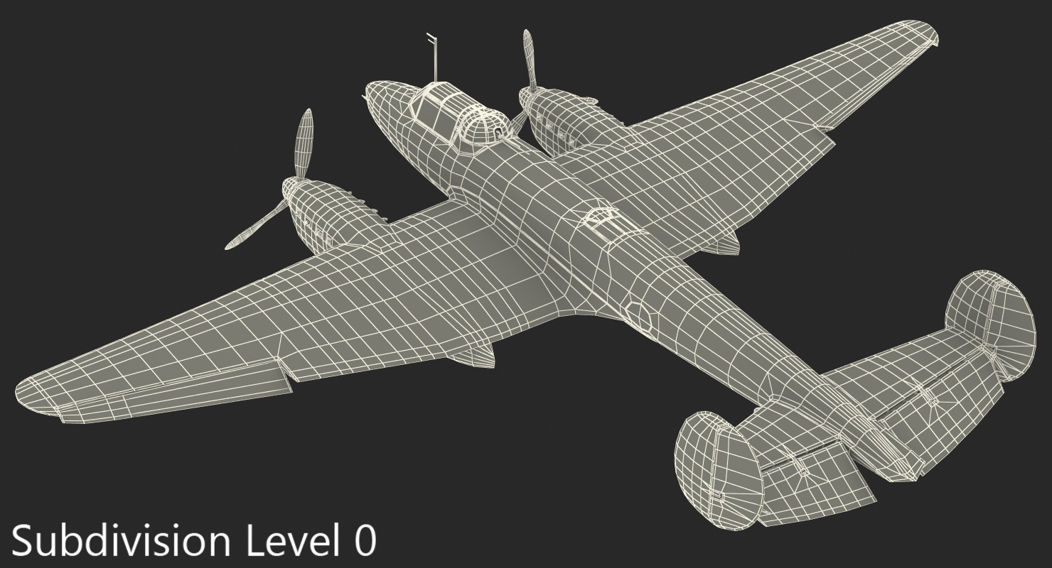 Soviet WWII Light Bomber Petlyakov Pe 2 3D model