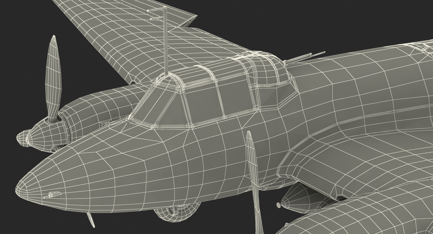 Soviet WWII Light Bomber Petlyakov Pe 2 3D model