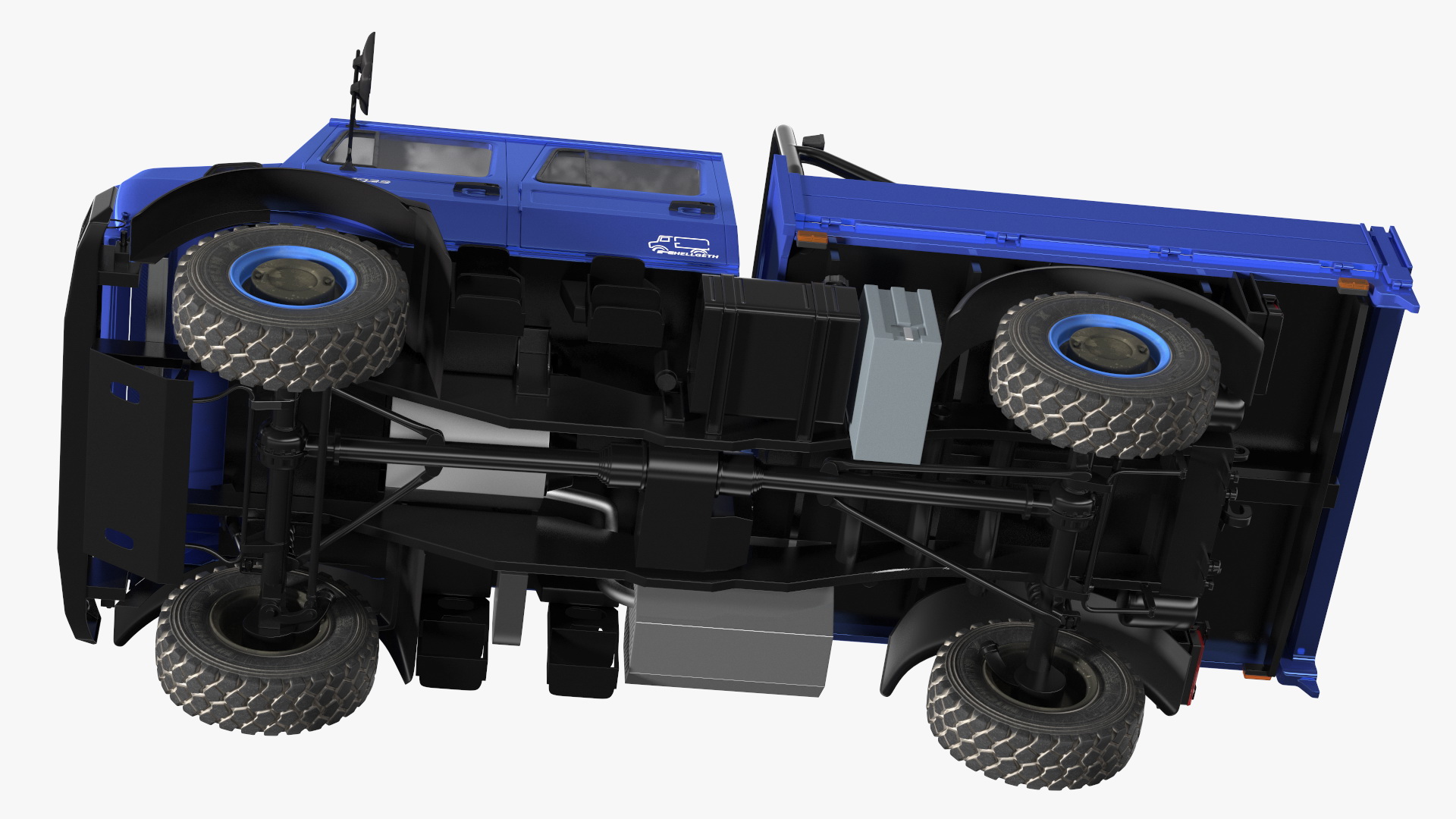 3D Mercedes Benz Unimog 4023 Off Road Vehicle Simple Interior model
