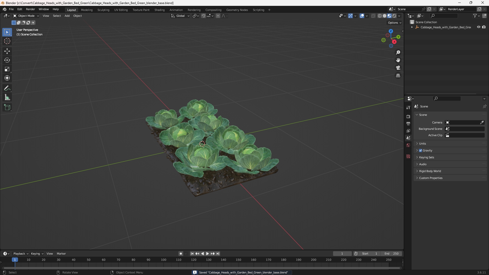 Cabbage Heads with Garden Bed Green, view 9