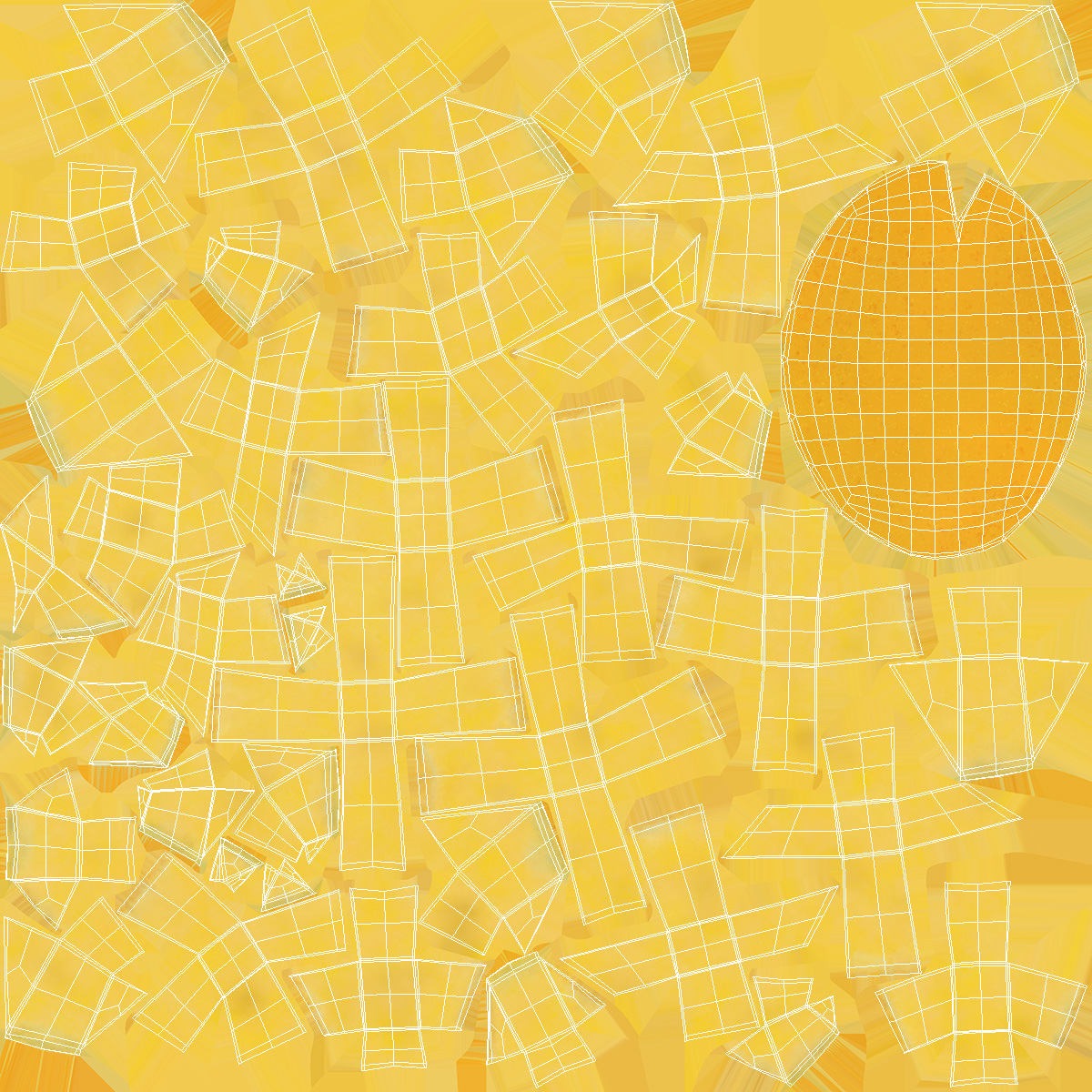 3D model Mango Squares Yellow