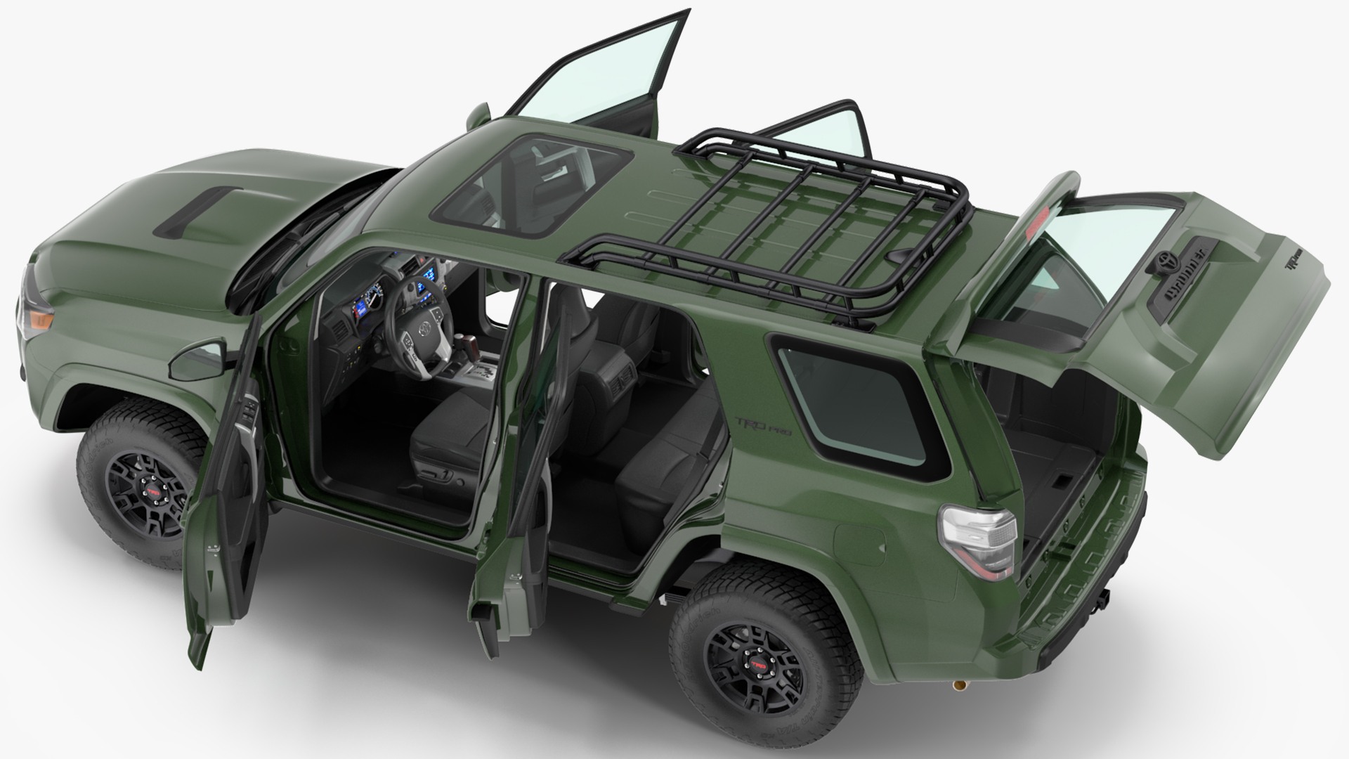 3D Toyota 4Runner TRD Pro Army Green 2021 model