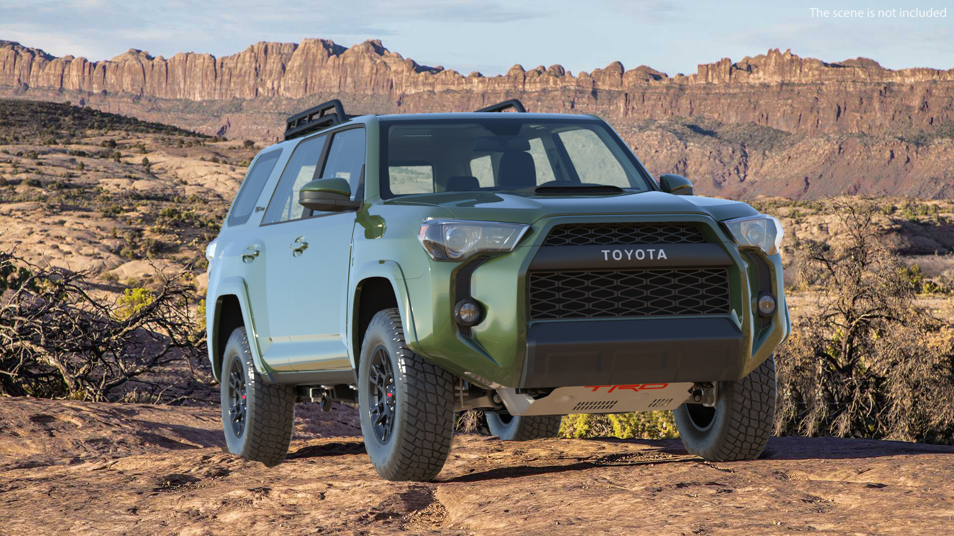 3D Toyota 4Runner TRD Pro Army Green 2021 model