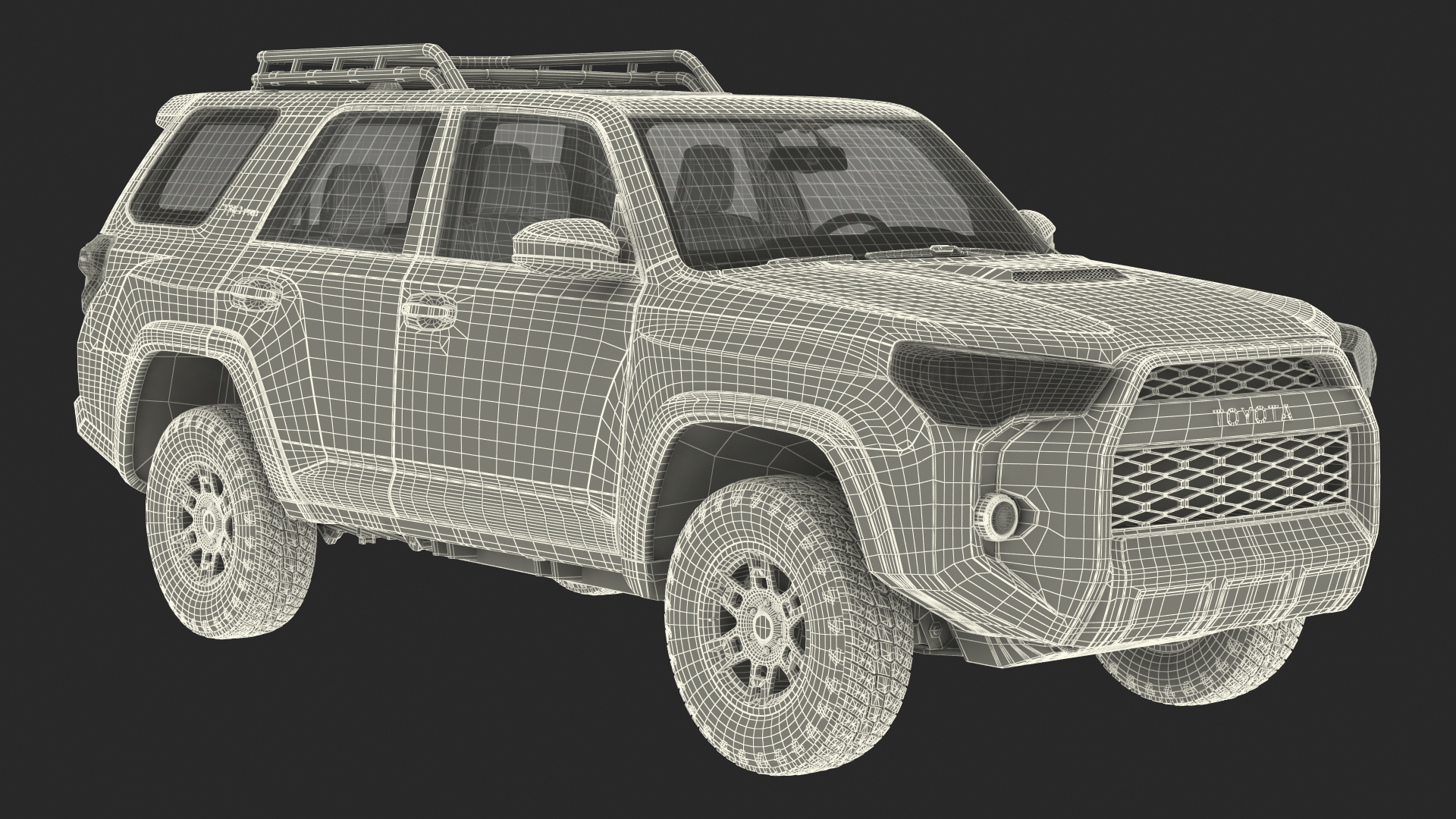 3D Toyota 4Runner TRD Pro Army Green 2021 model
