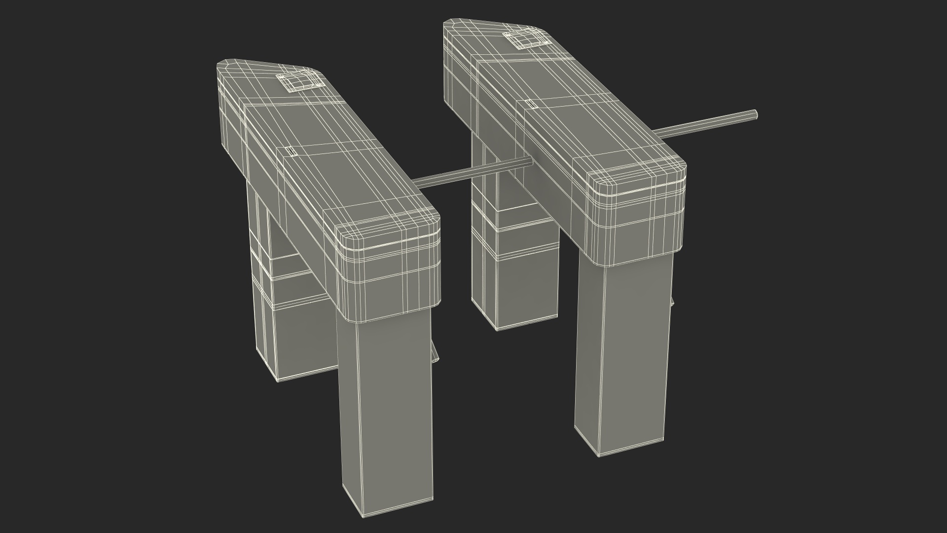 3D Turnstile Gate Entrance model