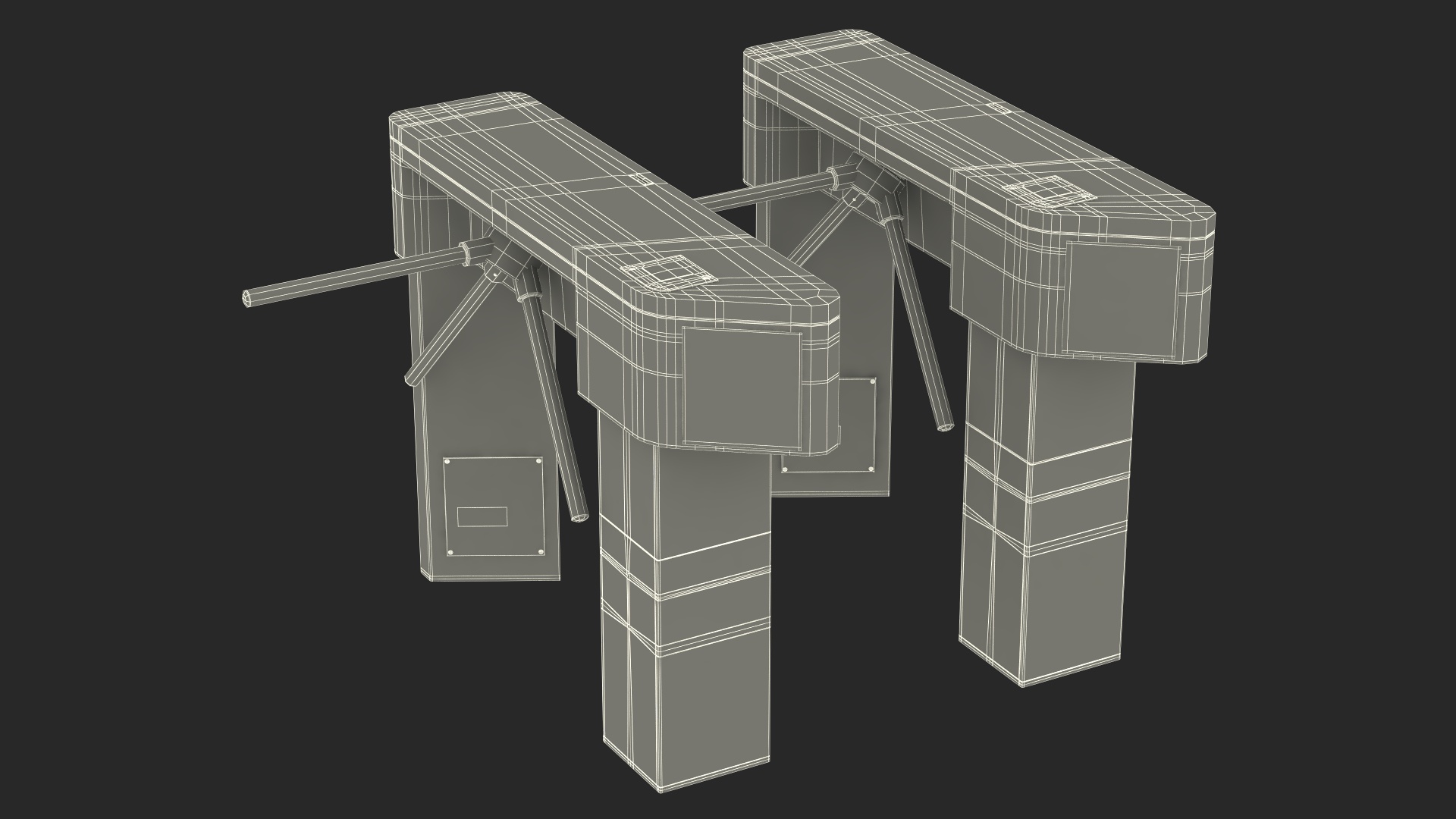 3D Turnstile Gate Entrance model