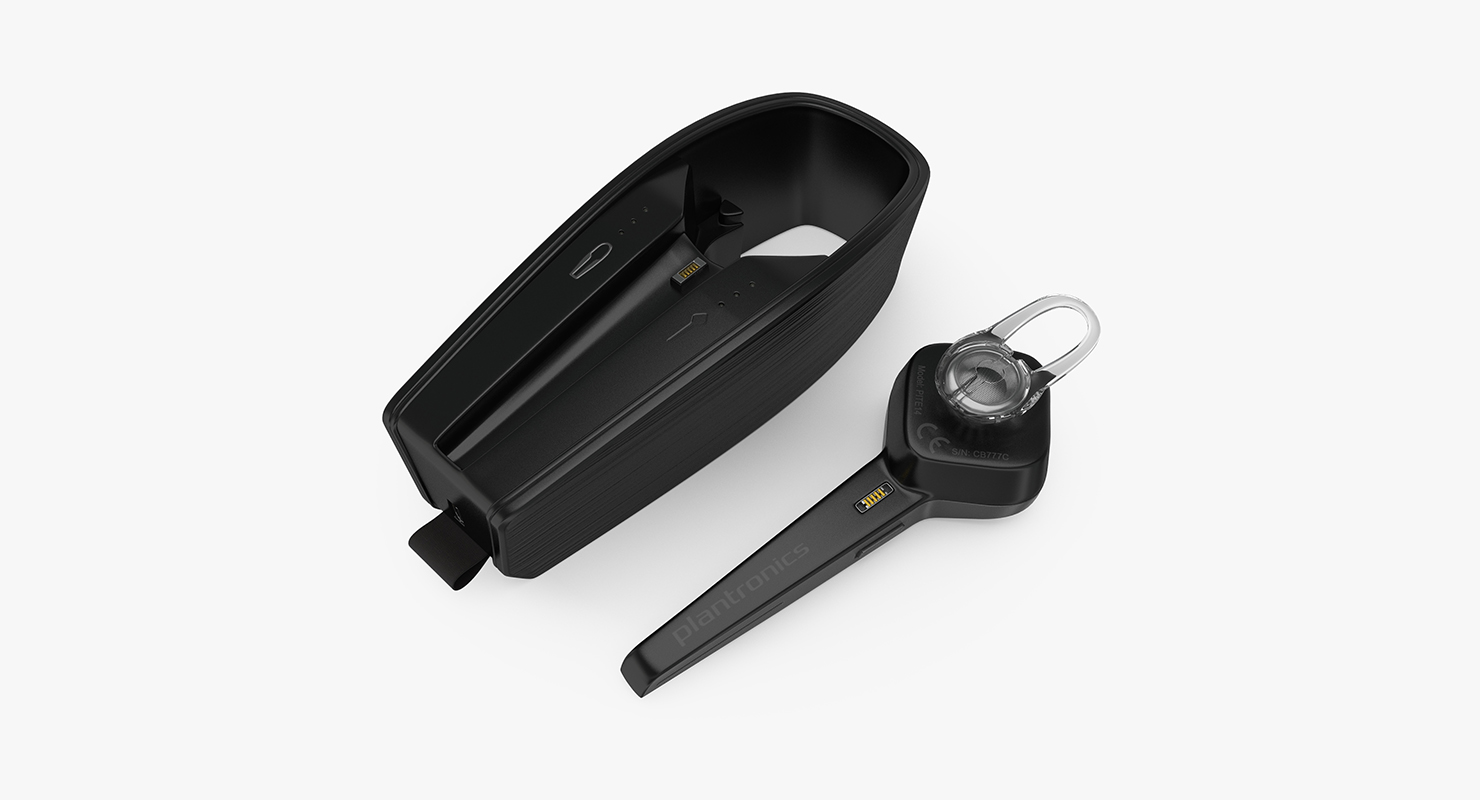 3D model Bluetooth Wireless Headset Plantronics Voyager Edge Set