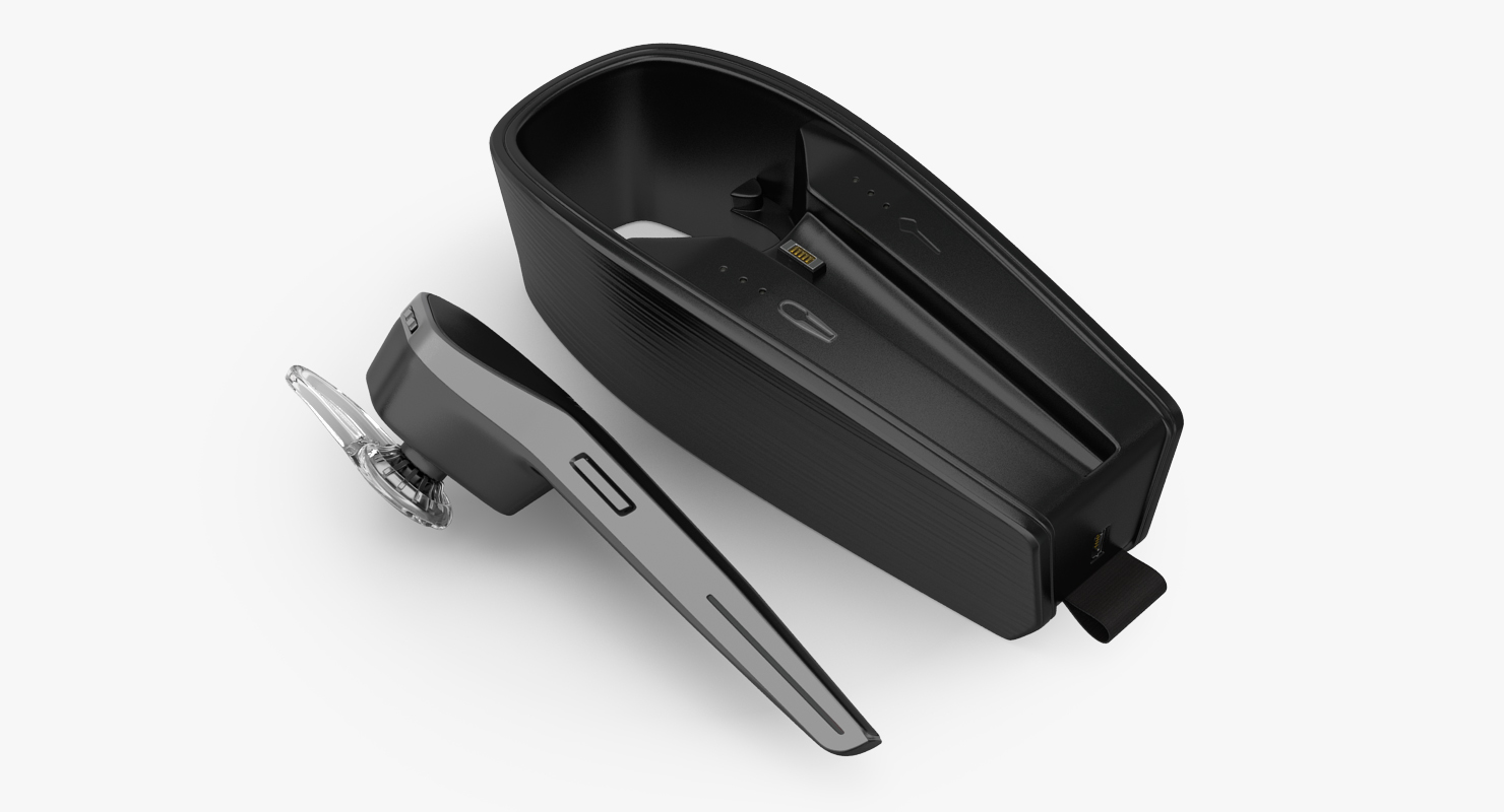 3D model Bluetooth Wireless Headset Plantronics Voyager Edge Set
