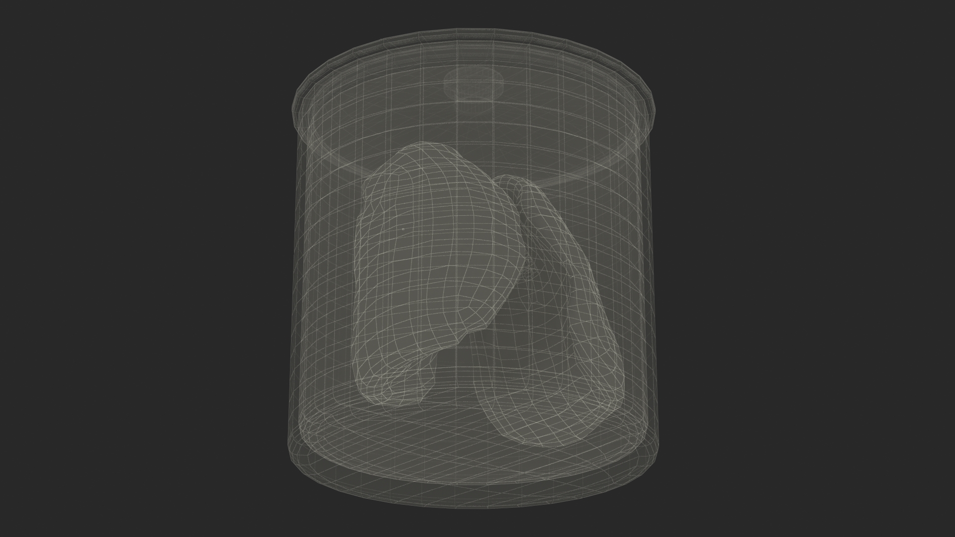 3D Human Lungs in Old Glass Jar model